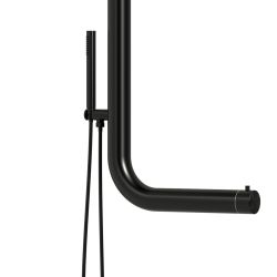 Black Stainless Steel Outdoor Wall Shower