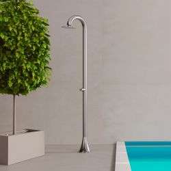 Doccia Inox Nera Temporizzata Da Esterno