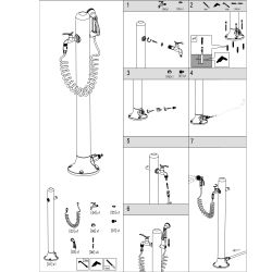 Schwarzer Aluminiumgartenbrunnen Si