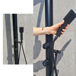 Black Shower With Lcd Shower Head And Ha
