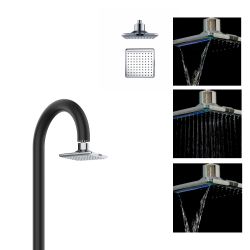 Doccia Esterna Led In Alluminio Nera