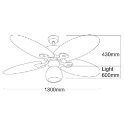 MARTEC  Ventilatore 5 Pale Senza Luce Hamilton  un prodotto in offerta al miglior prezzo online