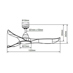 Ventilador Blanco Completo Sin Luz
