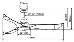 Ventilador Blanco Completo Sin Luz