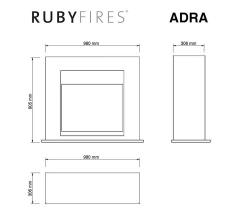 Fireplace Surround Adra White Mdf Wood