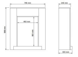 Fireplace Mantel Hamar White Mdf Wood