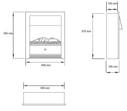 Electric Fireplace Flush Mount