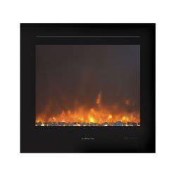 Black Electric Fireplace With Led Insert