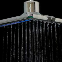 Soffione Quadrato Con Luce Led e 2 Getti