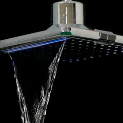 Soffione Quadrato Con Luce Led e 2 Getti