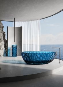 SINED  Vasca da Bagno Blu Trasparente in Resina  un prodotto in offerta al miglior prezzo online