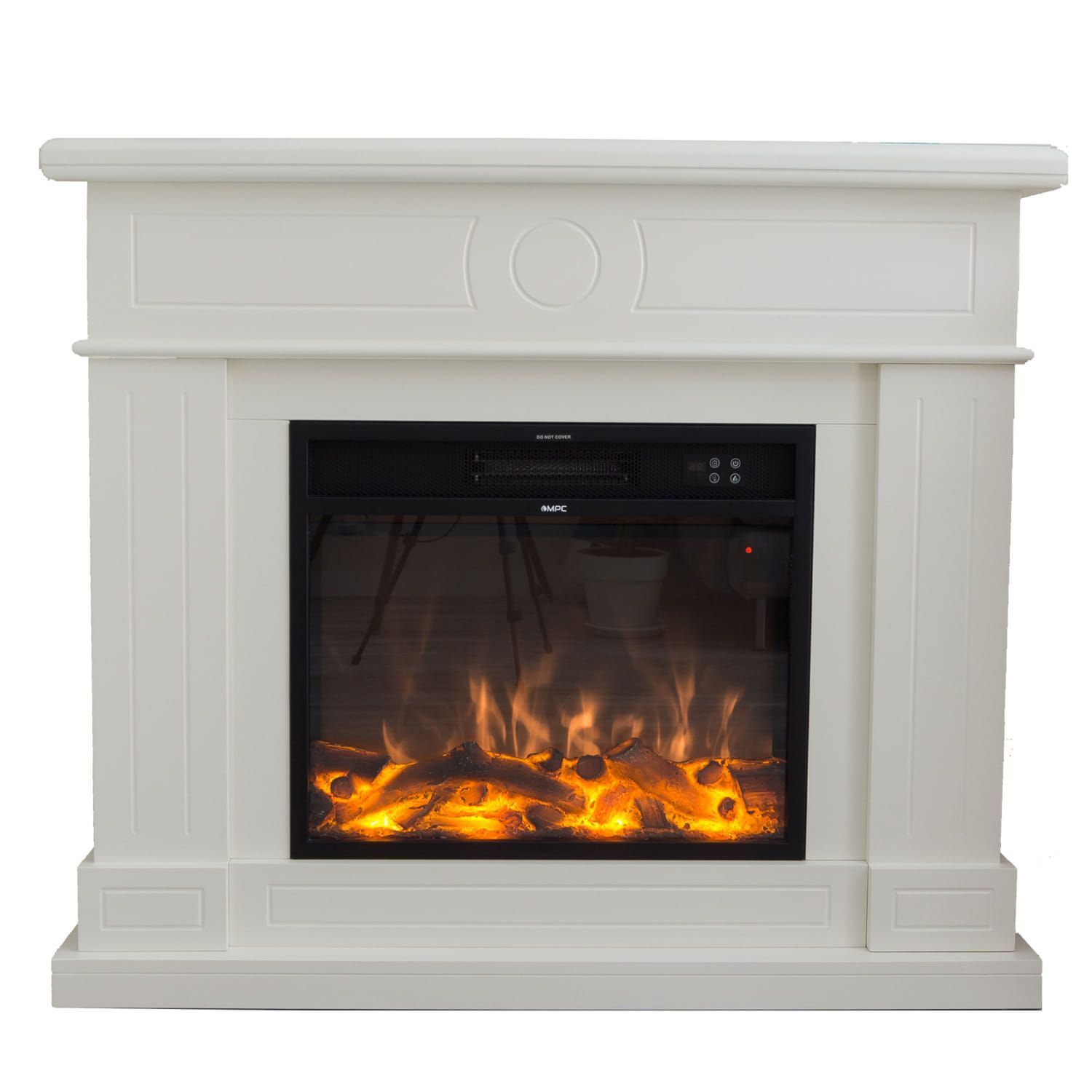 White fireplace for decorating