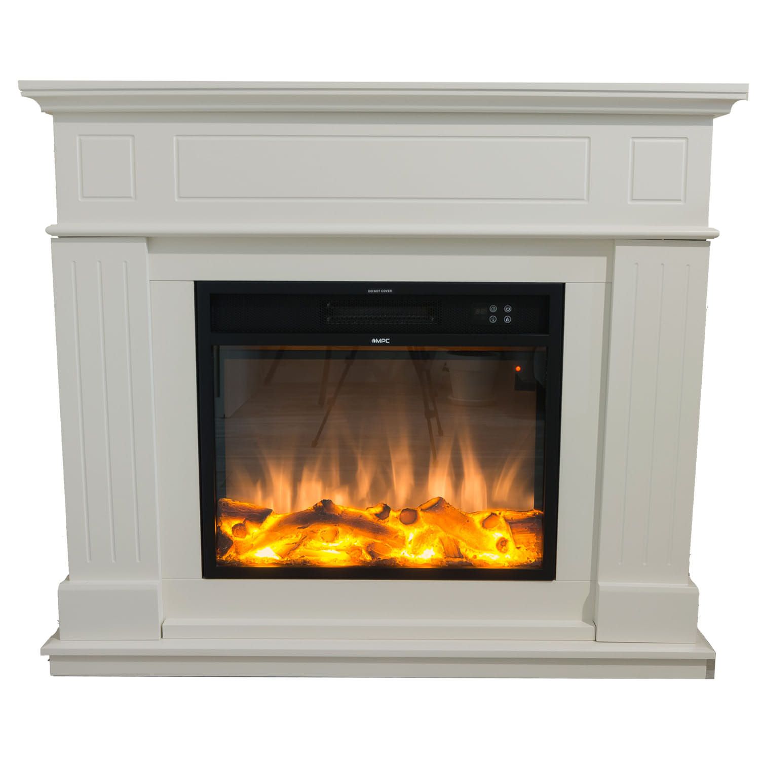 White office fireplace