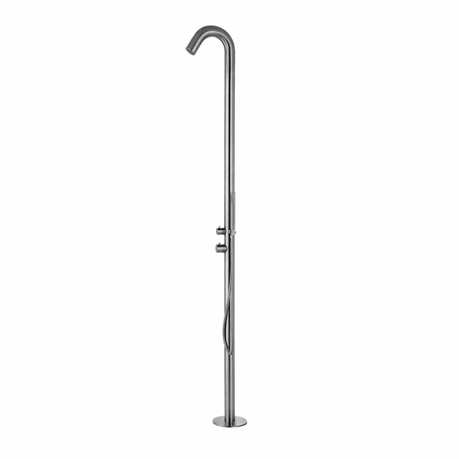 Stainless steel shower with hand shower