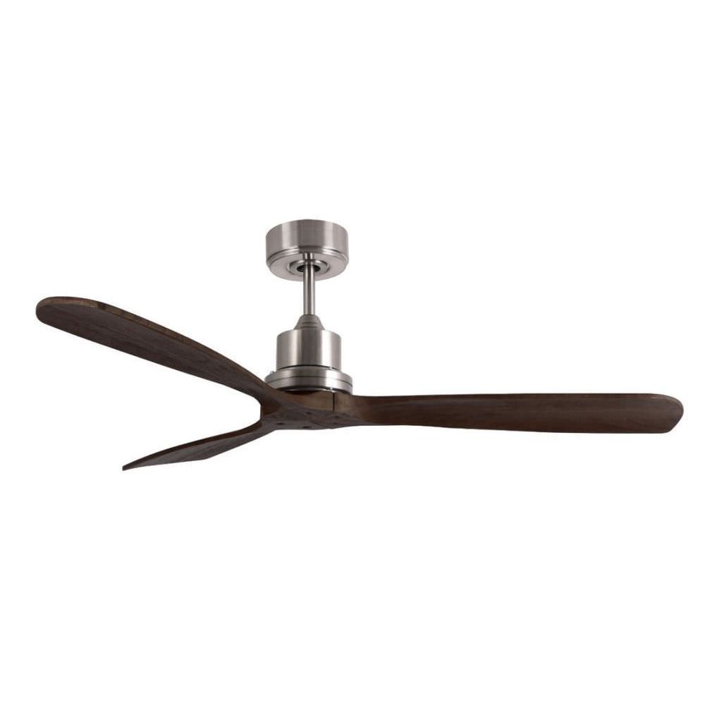 Fan with blades in real wood