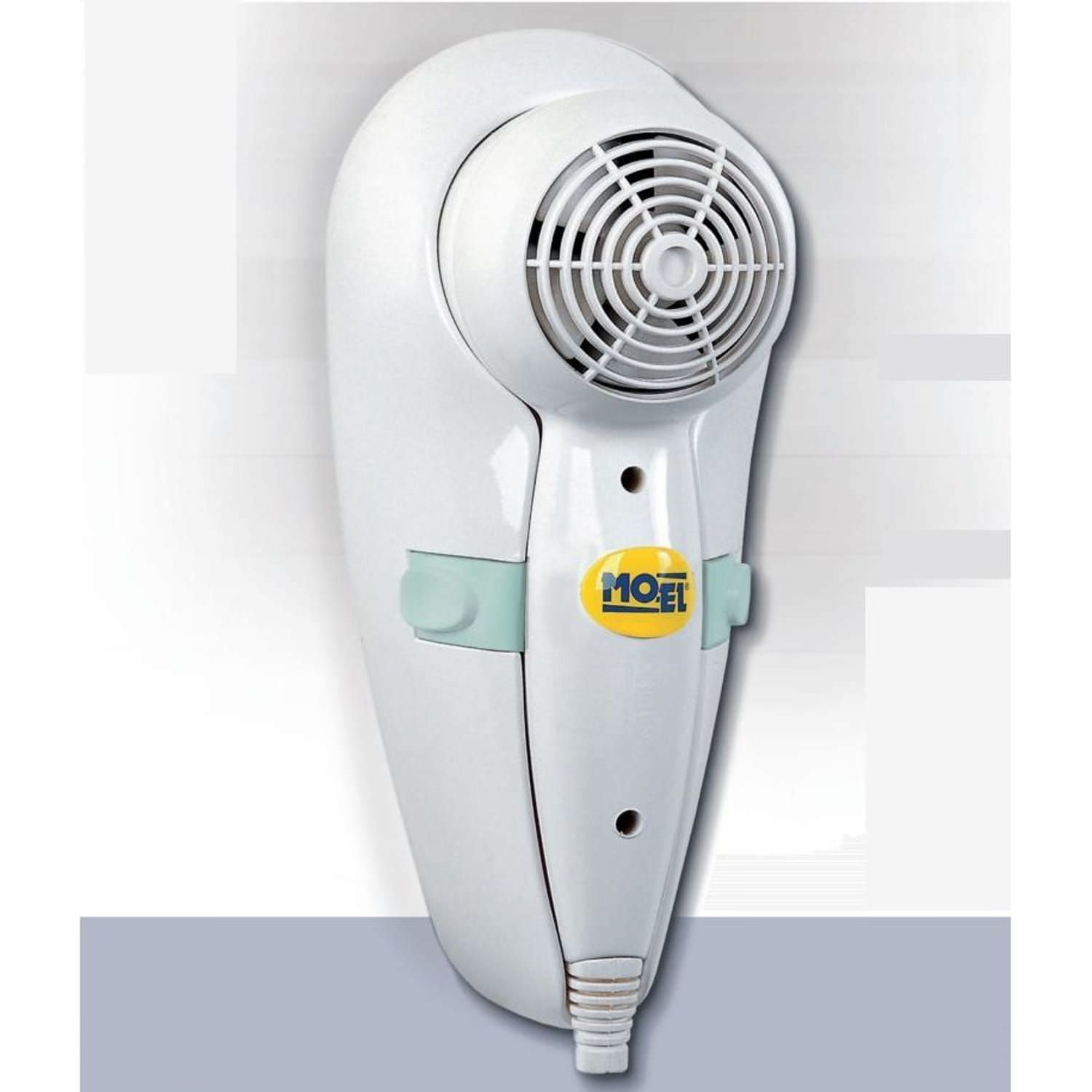 Moel wall hair dryer controlled by push button Moel wall hair dryer controlled by push button