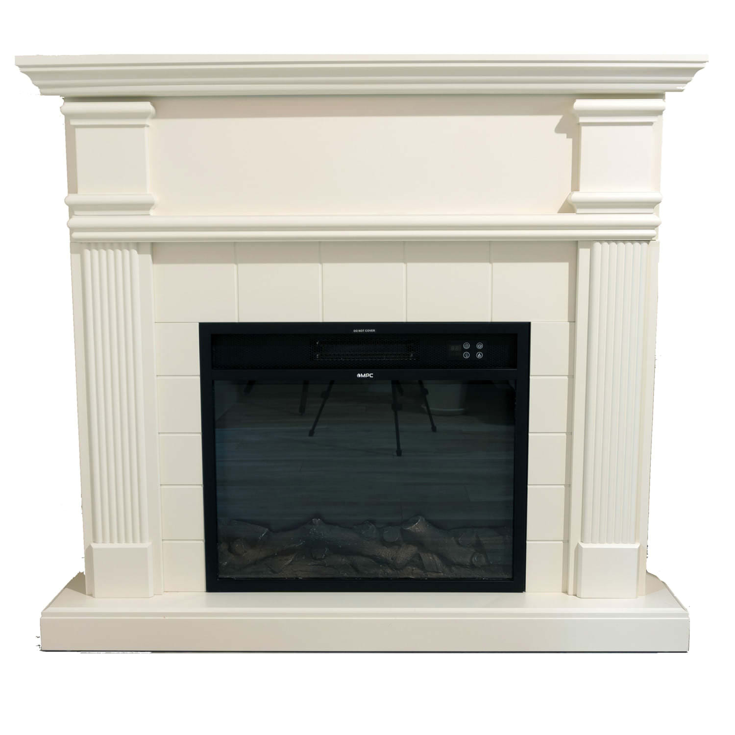 Cheminée électrique façade blanche 128cm - Kamin blanca 50