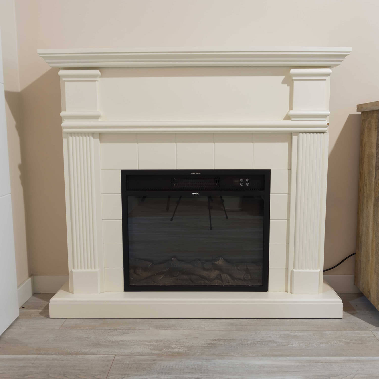 Cheminée électrique façade blanche 128cm - Kamin blanca 50